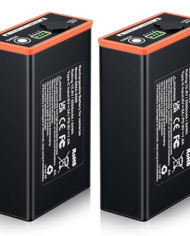 Power Mag Rechargeable Lithium-Ion Edge Battery 2 Packs 10.8V 5000mAh Rechargeable Battery for Moultrie Edge Cellular Trail Camera Compatible with Moultrie Edge, Edge 2