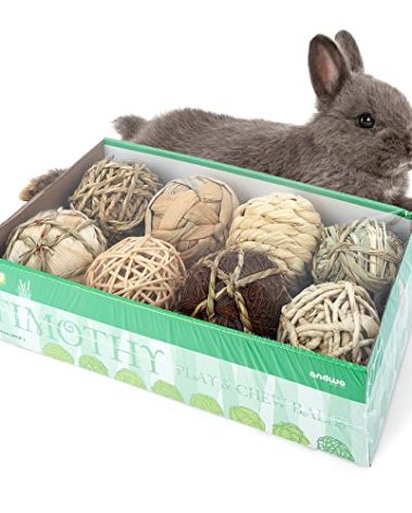 andwe Small Animals Play & Activity Balls Rolling Chew Toys for Rabbits Guinea Pigs Chinchilla