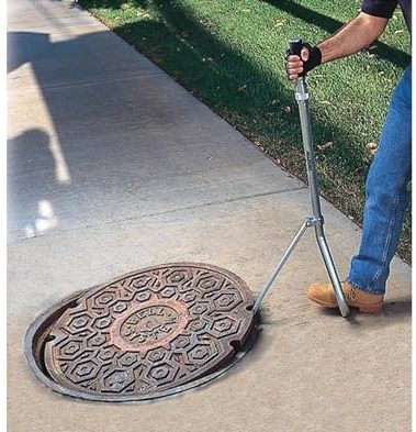 Allegro Industries 9401‐20 Deluxe Manhole Lid Lifter, 6, Silver