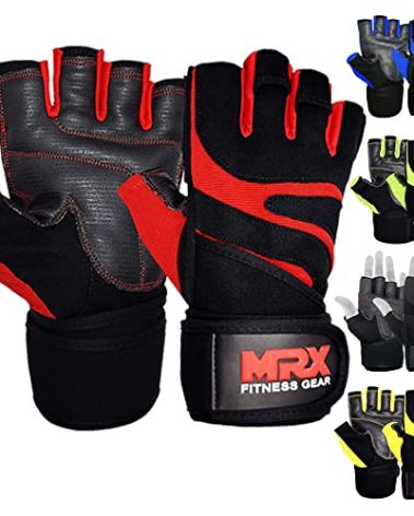 MRX Weightlifting Gloves for Men - Wrist Support Lifting Gloves | Workout Gym Accessories for Powerlifting