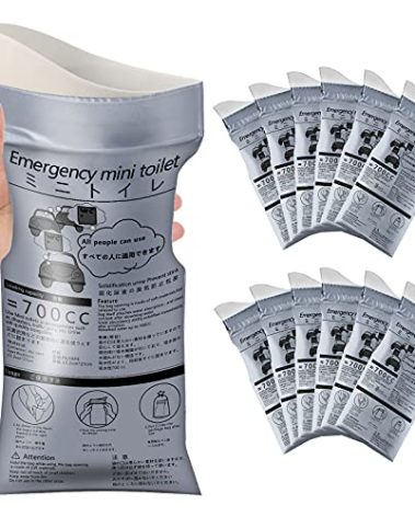 Moodooy Disposable Emergency Urinal Bag, 12 Pack Portable Camping Pee Bags, Travel Pee Bags, Traffic Jam Emergency Portable Urine Bag, Vomit Bags, for Men Women Kids Patient