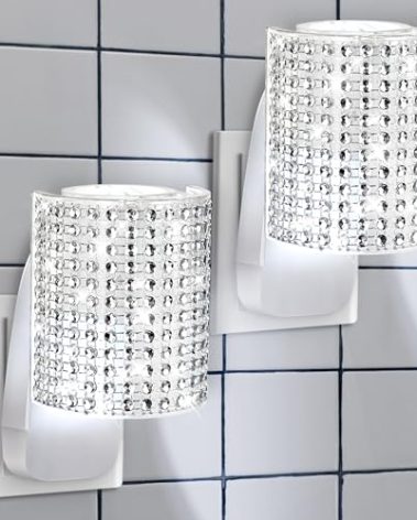 Hohean Wall Fragrance Plug in with Night Light, Compatible with Bath & Body Works WallFlower Fragrance, Wall Plug Fragrances Oil Diffuse with Nightlight for Home, Office (2 Pack,Round)