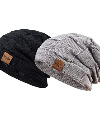 REDESS Beanie Hat for Men and Women Winter Warm Hats Knit Slouchy Thick Skull Cap