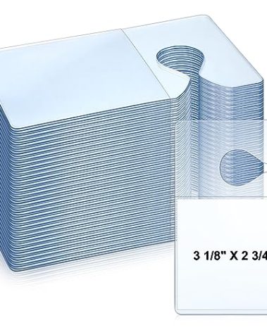 Fainne 100 Pcs Clear Parking Permit Holder Parking Pass Holder Rearview Mirror Hanger Parking Permit Card Holder for Car Rear View Mirror