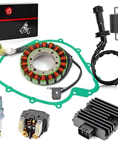 Stator & Rectifier Ignition Coil RELAY Gasket Compatible with Yamaha Grizzly 660 2002-2008 Rhino 660 YXR660 2004-2007