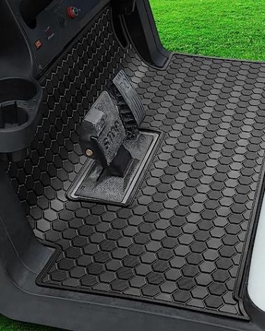 Golf Cart Floor Mat for Club Car Precedent, Prcedent Floor Mat Laser-Measured Full Coverage Floor Liner Natual Rubber Nonslip Back