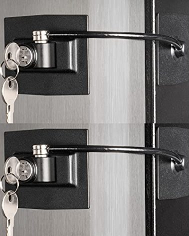 2-Pack Guardianite Premium Refrigerator Lock with Built-in Keyed Lock (2-Pack Black)