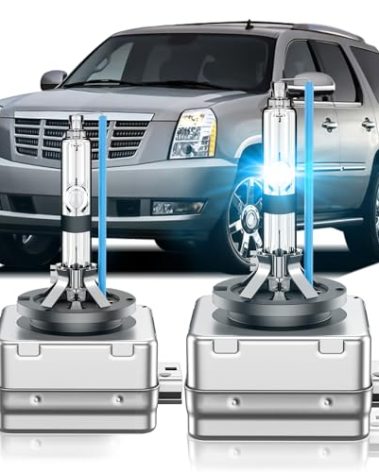 SENROBO Fit for 2003 2004 2005 2006 Cadillac Escalade EXT ESV D1R HID Headlight Bulbs, 350% Brightness, High Low Beam Xenon Light Bulb, 8000K White Blue, Plug and Play, Pack of 2