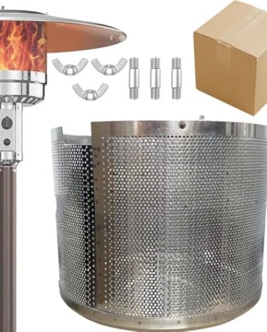 Patio Heater Emitter Screen Main Burner Net Cover Heater Replacement Parts 304 Will Not Rust Steel Double Net 10 3/4" Diameter Applied to Most Gas Patio Heater (Emitter Screen)