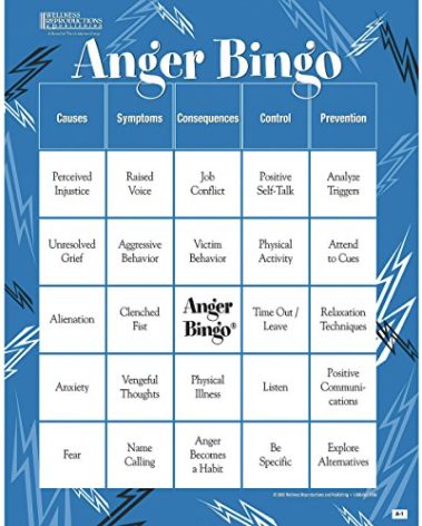Anger Prevention Bingo for Adults