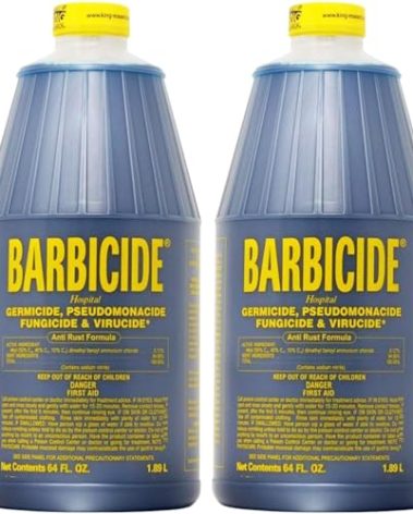 BARBICIDE Half Gallon Disinfectant Concentrate – 2 Pack | EPA-Registered, Professional Strength for Salons, Barbershops & Home Use | Kills Bacteria & Viruses, Anti-Rust Formula