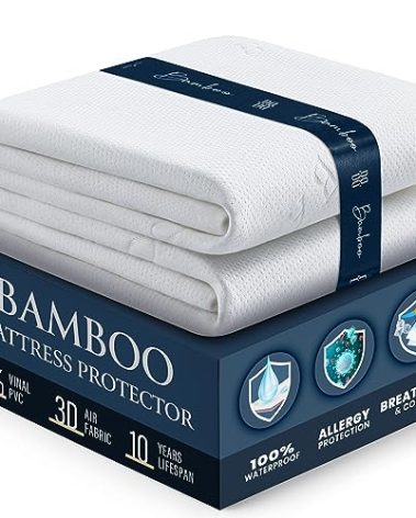 BELADOR Waterproof Mattress Protector Full - 3D Air Fabric Bamboo Mattress Protector Breathable Mattress Cover, Noisless & Crinkle Free Sleep, Vinyl Free, Bed Cover, Snug Fit Deep Pocket