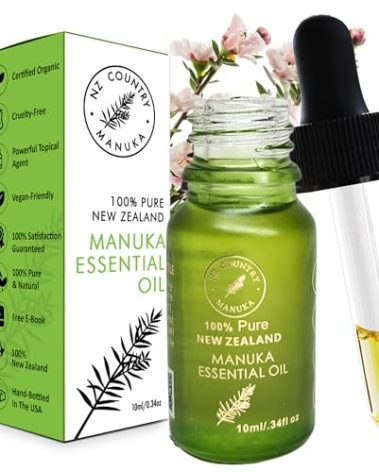 100% Pure New Zealand Manuka Oil | Organic Essential Oil | 35x Stronger Than Tea Tree | Natural Skin Care | Toenail Treatment | Diffuser | Aromatherapy | Nails | Hair | Skin | Lips