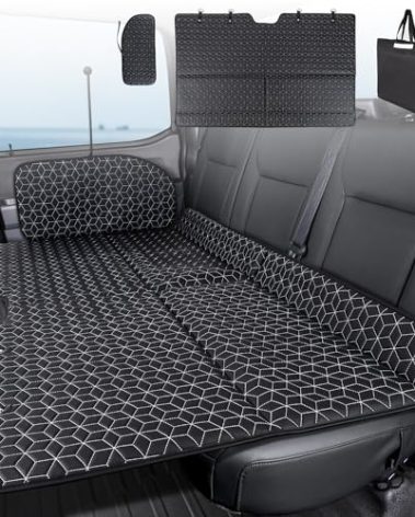 OHMU Non Inflatable Truck Bed Air Mattress for Large Truck,Car Travel Camping Back Seat Extender for F150/RAM 1500/Toyota/Silverado/GMC/Tundra