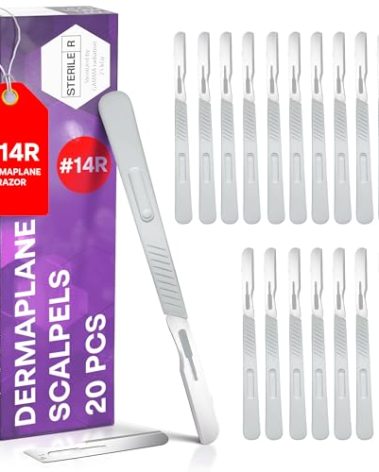 MyMed Disposable 14R Dermaplaning Razors - Pack of 20 Dermaplane Razor for Women Face, Dermaplane Scalpels Dermaplaning Tool for Face