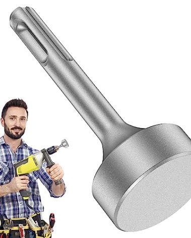 SDS Plus Ground Rod Driver for All SDS Plus Hammer Drills Steel, Heavy Duty SDS Plus Ground Rod Bits Driver Socket for Rotary Hammer Drill (Flat)
