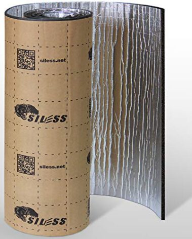 Siless Liner 157 mil (4 mm) 36 sqft Aluminum Foil Finish Car Sound Deadening & Heat Insulation Closed Cell Foam - PE Foam Sound Deadener