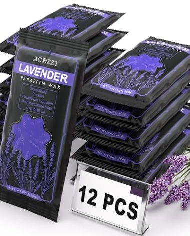Natural Paraffin Wax Refills, 12-Pack Paraffin Wax Blocks of Lavender Scent for Paraffin Bath, Paraffin Wax for Hand and Feet for Deep Hydration, Moisturizing and Nourish(Lavender)