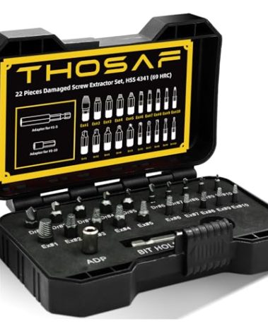 Gifts for Men and Women, Damaged Screw Extractor Kit and Stripped Screw Extractor Set with Magnetic Extension Bit Holder and Socket Adapter Easily and Quickly Remove Damaged, Broken or Stripped Screws