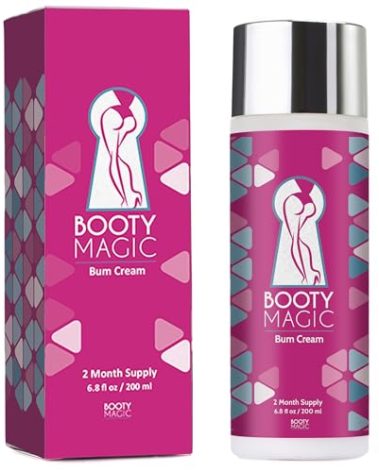 Booty Magic Butt Enhancement Cream - 6.8oz Butt Cream for Bigger Butt, Booty Cream Bigger Booty with Maca Root Extract, Pueraria Mirifica, Aloe Vera for Volume, Roundness and Softness