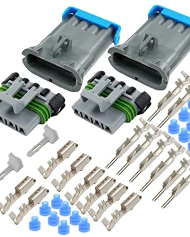 2-Pack, 30Amp (4-PIN) Metri-Pack Waterproof Connector Terminals and Seals 10-12 AWG