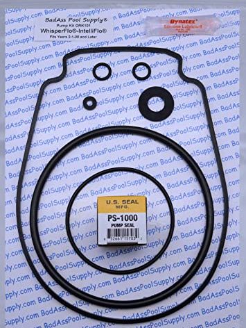 BadAss Pool Supply O-Ring Rebuild Repair Kit for Pentair WhisperFlo/IntelliFlo, Black Gasket, for Pumps Built 2-1-2008 and Later. This Includes The #1 Choice of Shaft Seals from US Seal Mfg.