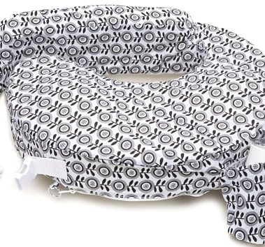 My Brest Friend Original Nursing Pillow Enhanced Ergonomics Essential Breastfeeding Pillow Support For Mom & Baby W/ Convenient Side Pocket, Double Straps & slipcover, Midnight Poppy