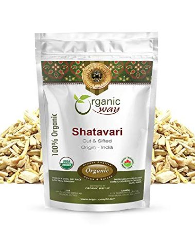 Organic Way Dried Shatavari Cut & Sifted (Asparagus racemosus) - Organic & Kosher Certified | Raw, Vegan, Non GMO & Gluten Free | USDA Certified | Origin - India (1/4LBS / 4Oz)