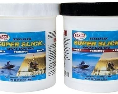 Super Slick 2000 Epoxy Bottom Coating for Airboats, Jet Ski's, etc.: Quart Kit