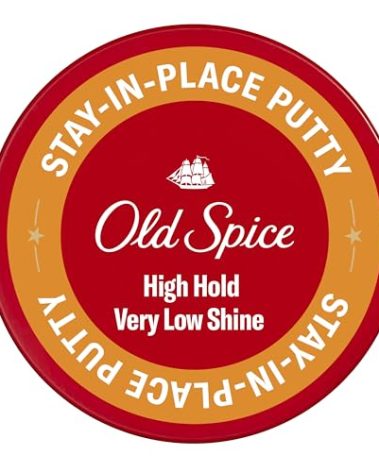 Old Spice Stay-In-Place Hair Styling Putty for Men, High Hold, Very Low Shine, 2.22 Oz