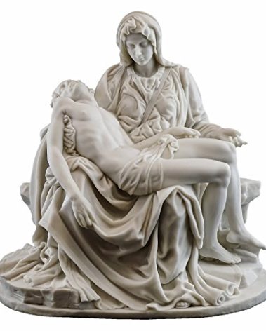 Top Collection La Pieta by Michelangelo Statue - Museum Grade Replica Sculpture in Premium Cold-Cast Marble White - 10-Inch Renaissance Replica Figurine
