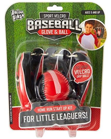 Sport Velcro Baseball Glove & Ball - Kid's Velcro Practice Baseball Play Set Boys Girls - Velcro Baseball Glove Ball Kit for Practice - Help Little Leaguers Perfect Their Home Run Skills