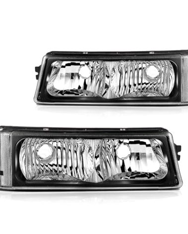 corkiauto Front Turn Signal Lamp/Parking Light Assembly for 2003-2006 Chevy Silverado Avalanche 1500 2500 3500, Replace GM2520185 GM2521185