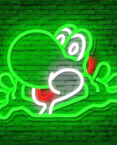 Animal Neon Sign for Wall Decor Dimmable Anime Neon Sign Green Led Anime Neon Lights Neon Signs Anime Gamer Neon Sign for Game Room Living Room for Gifts
