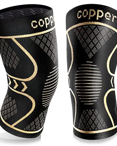 Copper Knee Braces for Women and Men 2 Pack, Knee Compression Sleeve for Knee Pain, Arthritis,ACL, Meniscus Tear, Joint Pain Relief, Knee Support for Running, Working Out, Fitness, Weightlifting-3XL