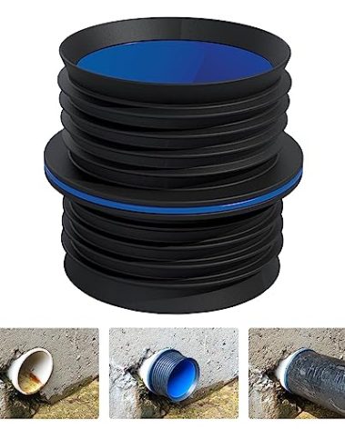 New Fernco 4" ICON Pushfit DWV Internal Coupling Sheared Off Pipe Connector, Plastic, Cast Iron and Copper