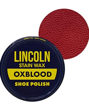 Lincoln Shoe Polish Wax - 2-1/8 oz | Made in USA Since 1925 - Ox Blood (Red)