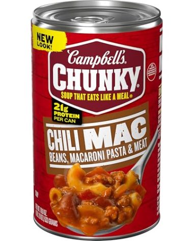 Campbell's Chunky Soup, Chili Mac Soup, 18.8 Ounce Can