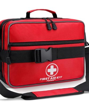 Poygik Premium 420 Piece Large First Aid Kit for Home, Car, Travel, Camping, Truck, Hiking, Sports, Office, Vehicle & Outdoor Emergencies - Emergency Medical Kits, Businesses & Home Medical Supplies