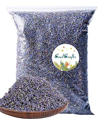 CoolCrafts Dried Lavender Flowers, Dry Lavender Buds Bulk for Wedding Toss, Crafts, Sachets - 1/2 Pound