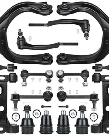 Front Control Arm with Ball Joint for Buick Rainier 2004-2007 for Chevy SSR Trailblazer GMC Envoy XL XUV Isuzu Ascender Oldsmobile Bravada Tie Rod End Front/Rear Sway Bar End Link Suspension kit 16PCS