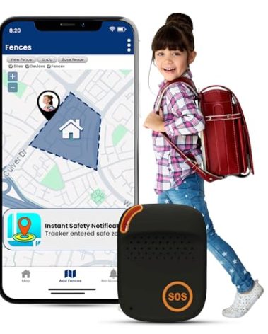 GPS Tracker for Kids with Real-Time Location Tracking, Two-Way Calling & Smart Alerts - Tracking Device for Kids with Geo-Fencing, Water Resistant, SOS Button, Long Battery Life & School Safety