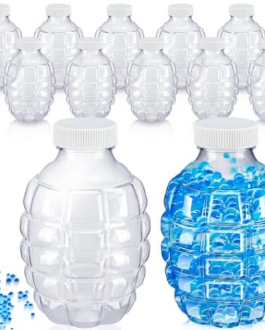 Newtay 12 Pcs Water Gel Ball Blaster Gun Accessories Splatter Ball Gun Refill Ammo Plastic Hopper Gel Bead Subpackage Bottle for Kids Christmas Party Gifts Outdoor Game Store 50000 Unsoake