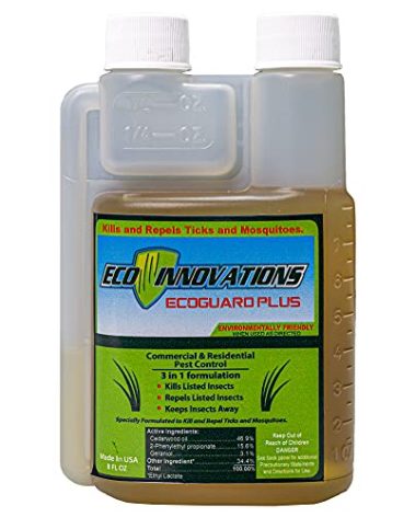 EcoGuard Plus Mosquito Spray for Yard, Gentle but Effective Outdoor Insect Control, Kills Ticks on Contact, Natural Essential Oils, 8 OZ