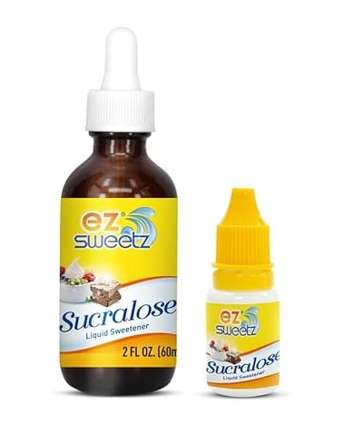 Concentrated Liquid Sucralose Sweetener, 2OZ/60mL Glass Bottle (1450 Servings) | One Travel Size Bottle 0.34OZ/10mL (240 Servings)
