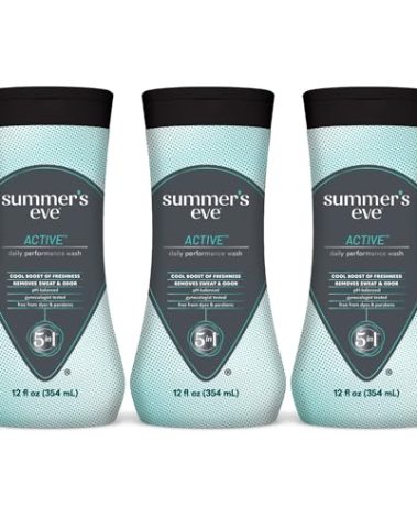 Summer's Eve Active Daily Performance All Over Feminine Body Wash, Feminine Wash pH Balanced, 12 fl oz bottle 3 Pack