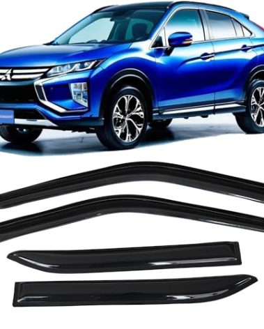Window Visors Rain Guards for Mitsubishi Eclipse Cross 2018-2025 Side Window Deflectors Vent Visor Sun Shades SUV Accessories 4PC Smoke Tinted