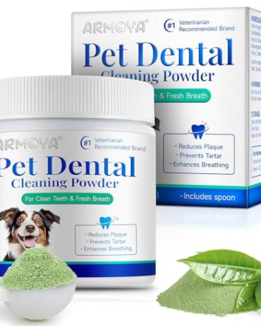 Dog Dental Powder,Pet Dental Powder,Teeth Cleaning Powder for Dogs,Dental Powder for Dogs,Plaque & Bad Breath Off Powder Dog, Dental Care Supplies for Small, Medium, Large Dogs 100g