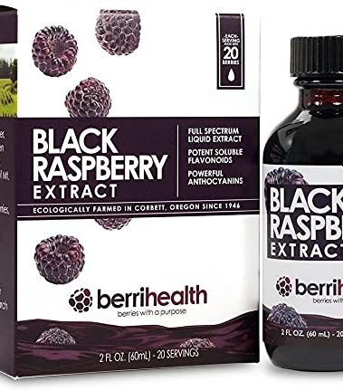 BerriHealth 100% Authentic Oregon Black Raspberry Extract - Made in The USA - 100 Grams - Gluten-Free, Vegan, Non-GMO