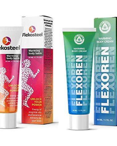 2 TUBE Flexoren + Flekosteel Warming Body Balm 2 x (1.7 oz /50 ml). Original from Russia with Hologram. Fresh Stock
